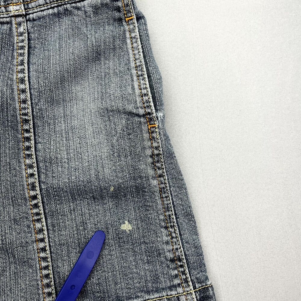 Gap Vintage Jean Skirt‎ Womens Size 4 Blue Denim Snap Button Front Y2K Pockets - Picture 6 of 12